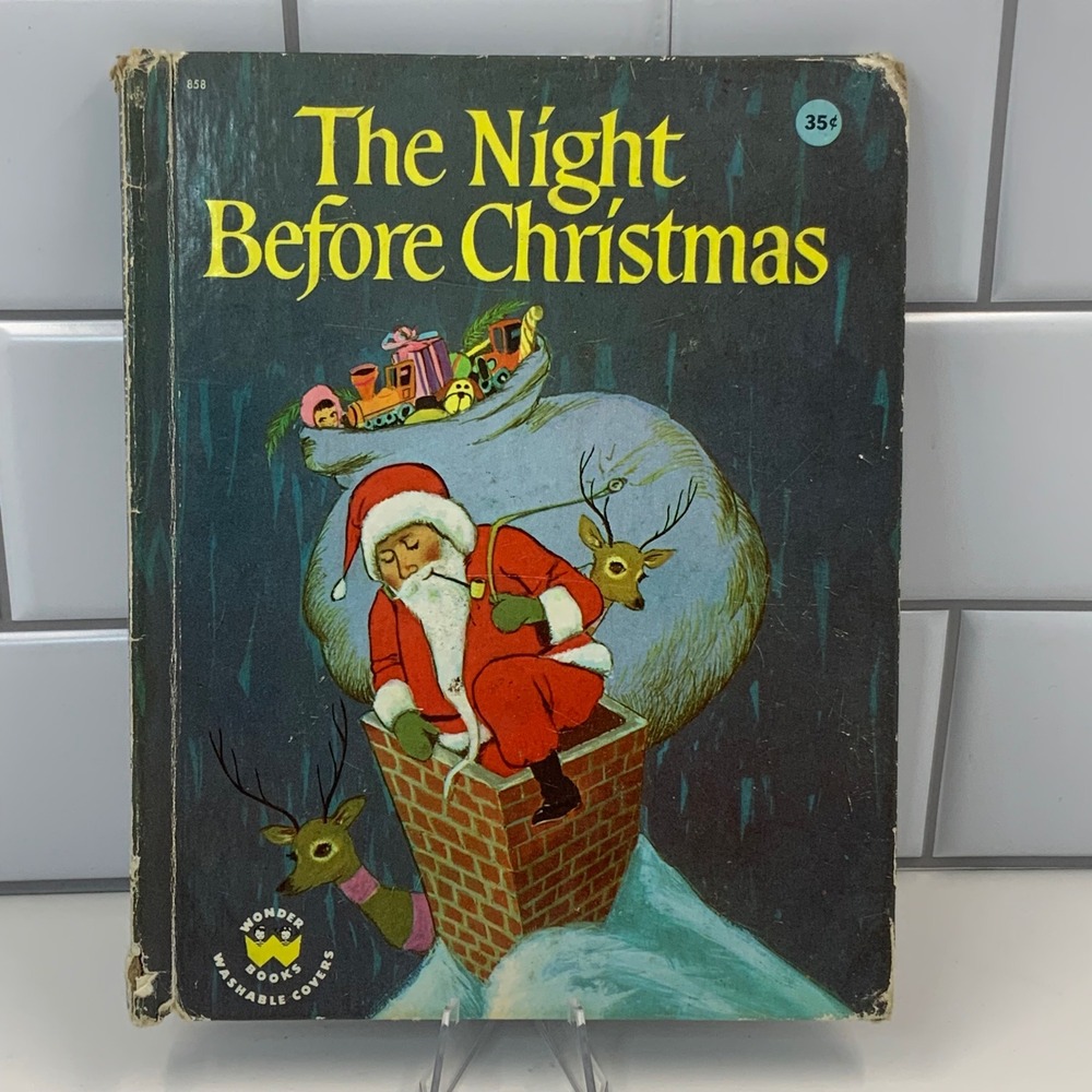 Vintage 1965 The‎ Night Before Christmas Wonder Books Clement Moore Sergio Leone